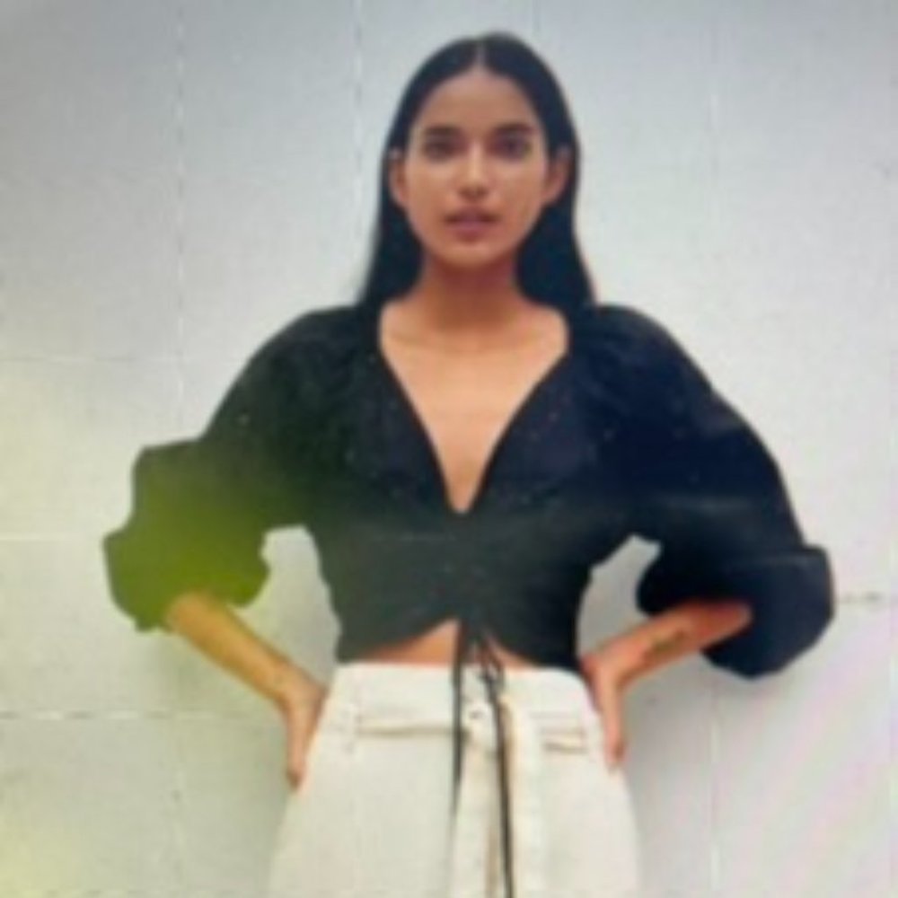 NWT Mango crop top, black - EXCELLENT, never worn.